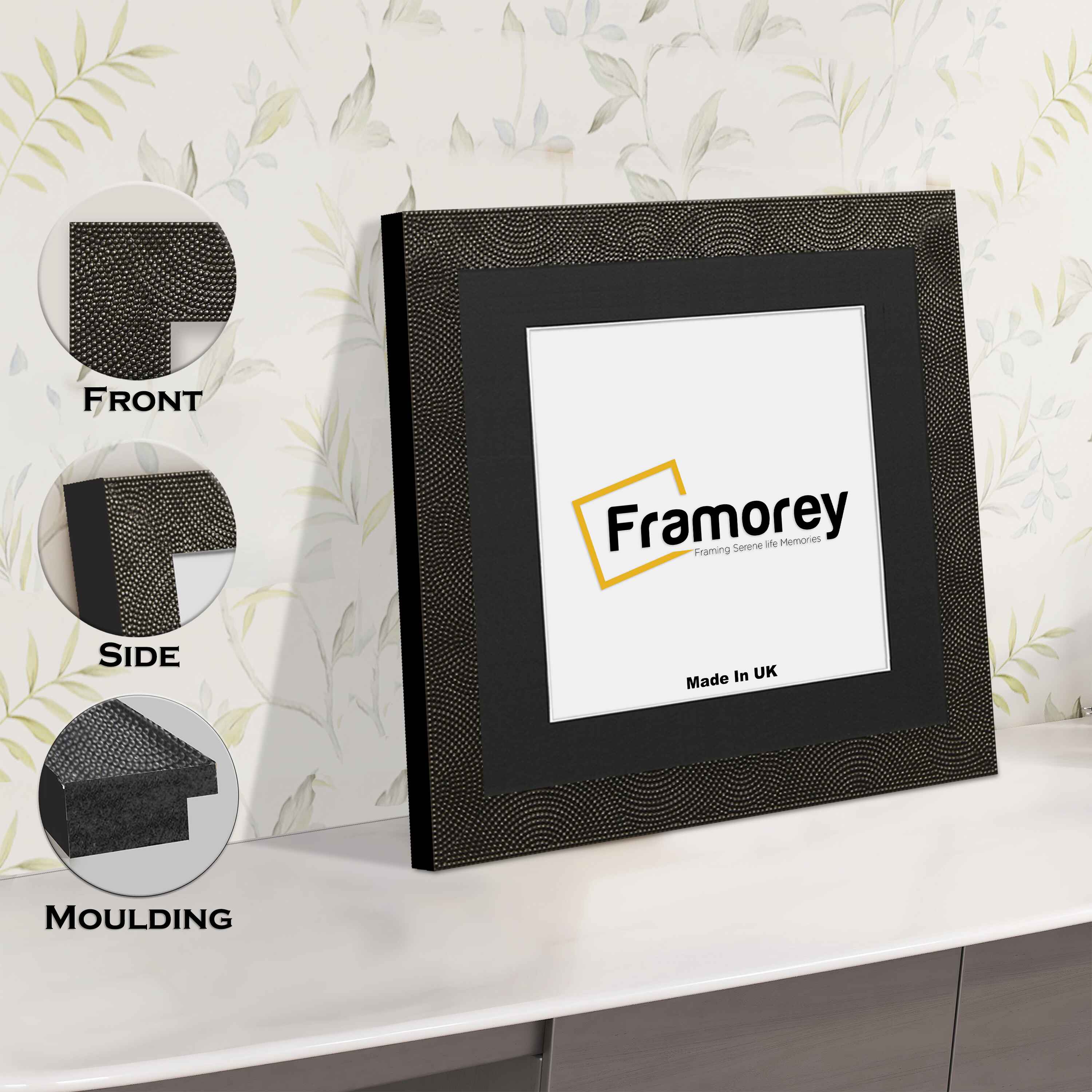 Square Size Black Perisa Photo Frames Home Decor Frames With Black Mount