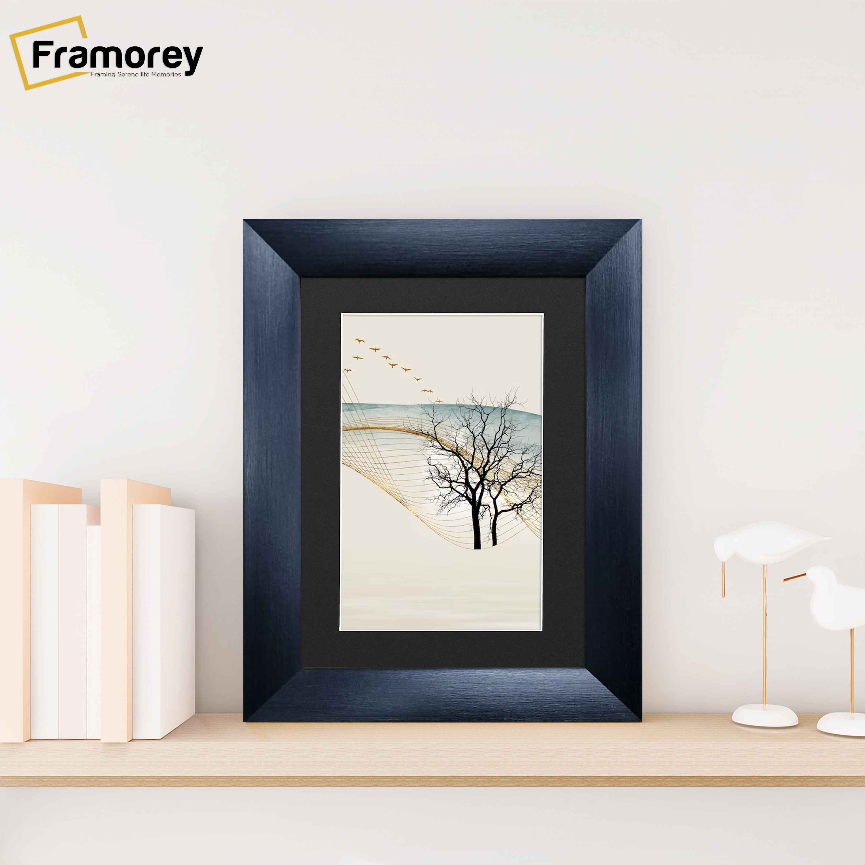 Brushed Black Picture Frame Poster Frame With Black Mount