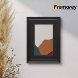Swept Style Black Picture Frame Wall Décor Photo Frame With Black Mount