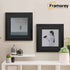 Step Style Square Size Black Picture Frame With Black Mount