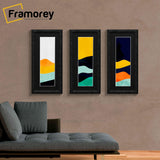 Panoramic Size Glitter Sparkle Black Photo Frames With Black Mount