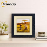 Square Size Black Picture Frame Rockstar Style Photo Frame With Ivory Mount