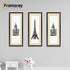 Thin Matt Panoramic Black Pictures Frames With Ivory Mount