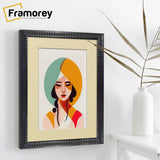 Black Wall Photo Frame poster Frame With Ivory Mount