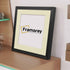 Step Style Square Size Black Picture Frame With Ivory Mount