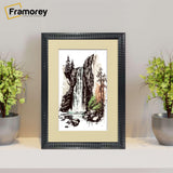 Black Wall Photo Frame poster Frame With Ivory Mount