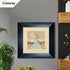 Square Size Brushed Black Picture Frames With Ivory Mount