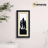 Panoramic Black Picture Frame Rockstar Wall Art Frame With Ivory Mount