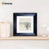 Square Size Brushed Black Picture Frames With White Mount