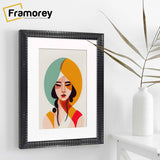 Black Wall Photo Frame poster Frame With White Mount