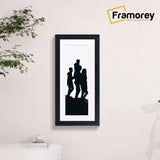 Panoramic Black Picture Frame Rockstar Wall Art Frame With White Mount