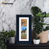 Panoramic Size Grained Black Picture Frame Photo Frame Fletcher Wood With White Mount