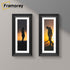 Swept Style Panoramic Black Picture Frame Wall Décor Photo Frame With White Mount