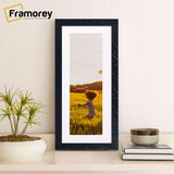 Panoramic Black Picture Frame Rockstar Wall Art Frame With White Mount