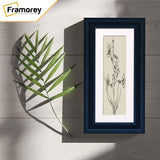 Panoramic Size Grained Black Picture Frame Photo Frame Fletcher Wood With White Mount