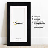 Panoramic Black Picture Frames Handmade Poster Frames With White Mount