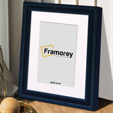 Grained Black Picture Frame Fletcher Wood Wall Art Frame With White Mount