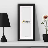 Antique Style Panoramic Size Black Picture Frame with White Mount