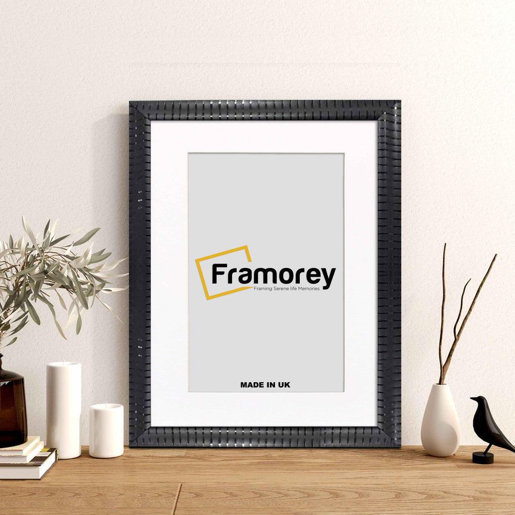Black Wall Photo Frame poster Frame With White Mount