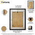 Black Wooden Picture Frames, Big Step Style with White Mount