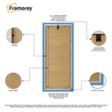 Panoramic Blue Picture Frame With Ivory Mount Wall Decor Frame