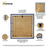 Square Blue Picture Frame Wall Art Photo Frames