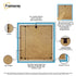 Square Blue Picture Frame with White mount Wall Art Photo Frames
