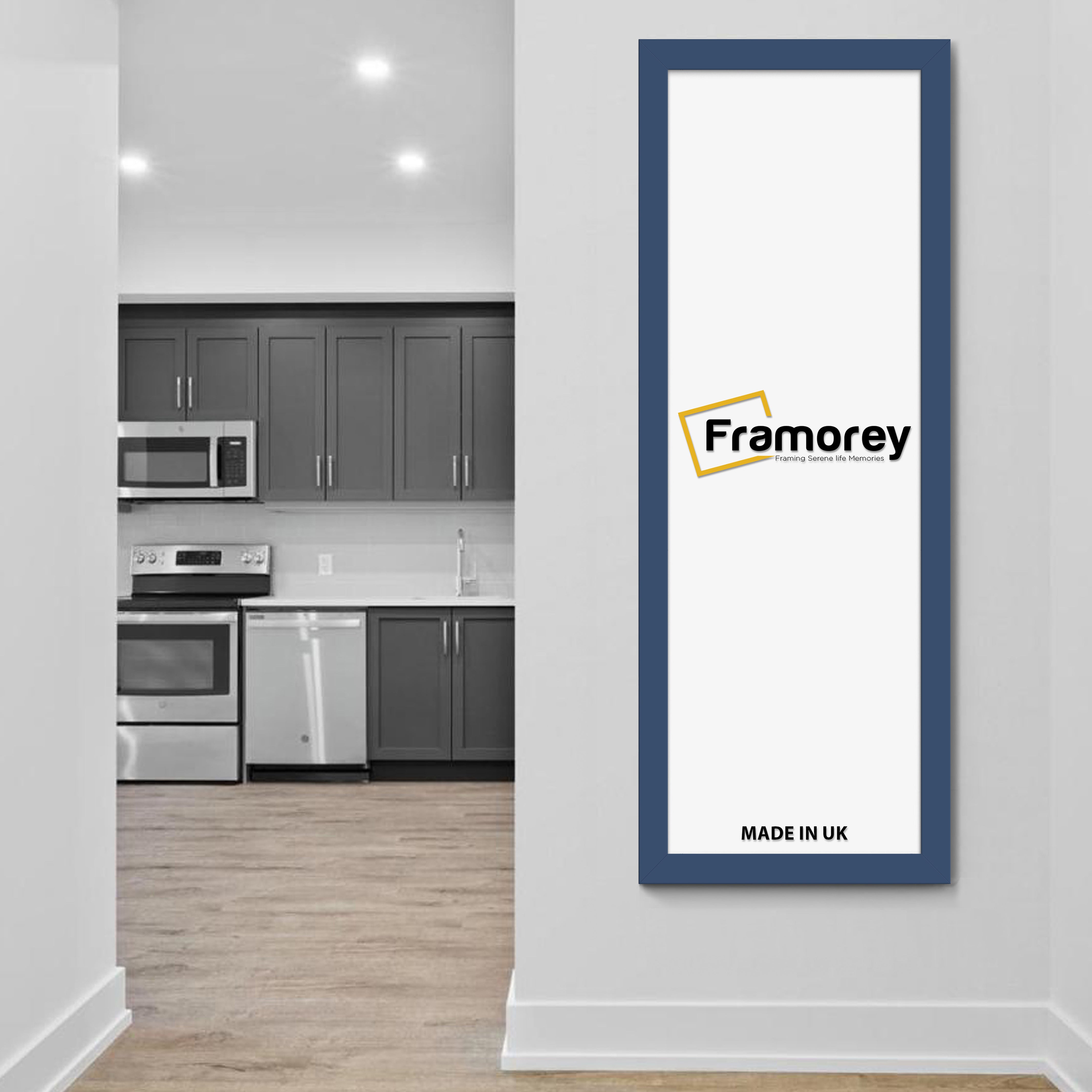 Panoramic Blue Picture Frame Wall Decor Frame