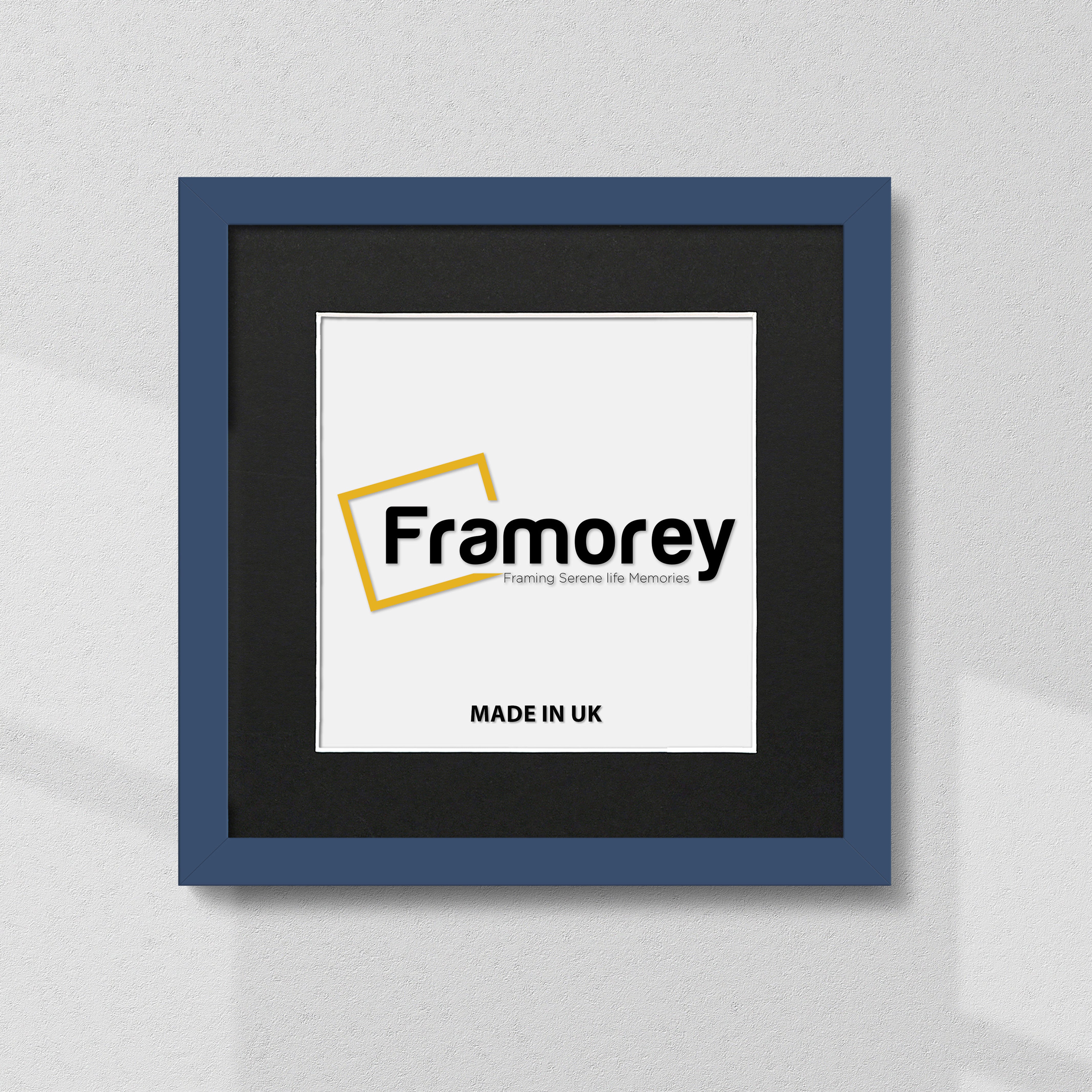 Square Blue Picture Frame with Black mount Wall Art Photo Frames