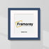Square Blue Picture Frame with White mount Wall Art Photo Frames