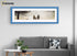 Panoramic Blue Picture Frame With White Mount Wall Decor Frame