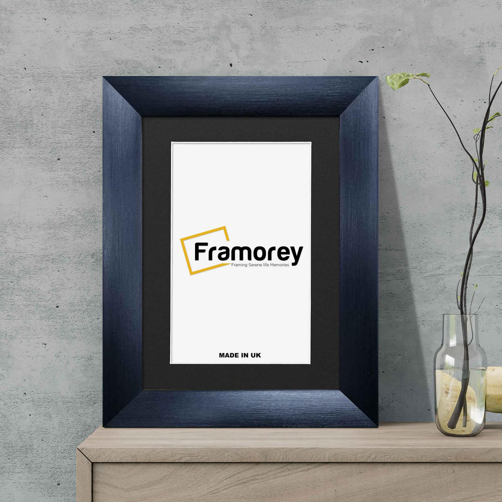 Brushed Black Picture Frame Poster Frame With Black Mount