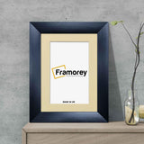 Brushed Black Picture Frame Poster Frame With Ivory Mount