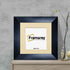 Square Size Brushed Black Picture Frames With Ivory Mount