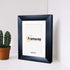 Square Size Brushed Black Picture Frames With White Mount