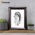 Gold Picture Frame White Mount Poster Frame is placed on wooden shelf