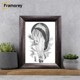 Brushed Gold Picture Frame Placed on Wooden shelf