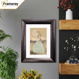 Gold Picture Frame White Mount Poster Frame is hanged on wall
