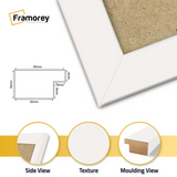 White Picture Frame featuring Close View texture and molding view
