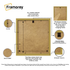 Square Picture Frame Backside View Poster Frame Highlighting it's Features