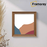 Swept Style Square Size Walnut Picture Frame Wall Decor Photo Frame
