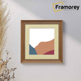 Swept Style Square Walnut Picture Frame Wall D?cor Photo Frame With Ivory Mount