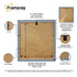 Square Size Thin Matt Dark Grey Picture Frames With Ivory Mount