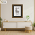 Dark Oak Photo Frame With Mount Hanged on Wall