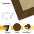 Square Size Dark Oak Picture Frame Wall Art Photo Frames