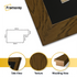 Panoramic Dark Oak Picture Frame With Black Mount Wall Decor Frame