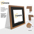 Square Size Dark Oak Picture Frame With Black Mount