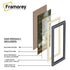 Thin Panoramic Solid Wood Black Pictures Frames With Ivory Mount