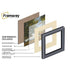 Square Solid Wood Black Picture Frames with Ivory Mount