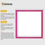 Square Size Thin Matt Pink Picture Frame Poster Frames